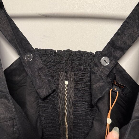 Quince 100% European Linen Fitted Tank Small Black NWT - Picture 6 of 9